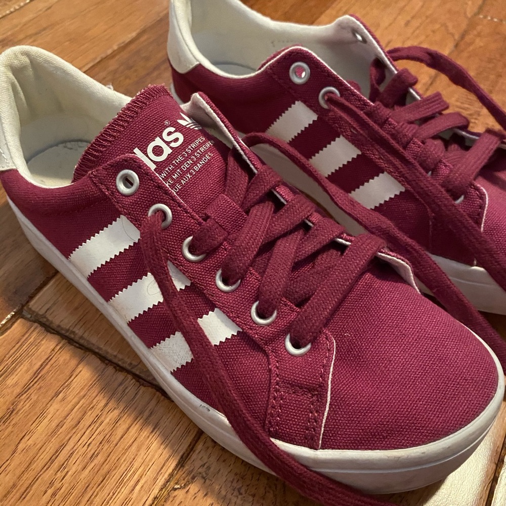 Burgundy Adidas Original Canvas Sneakers